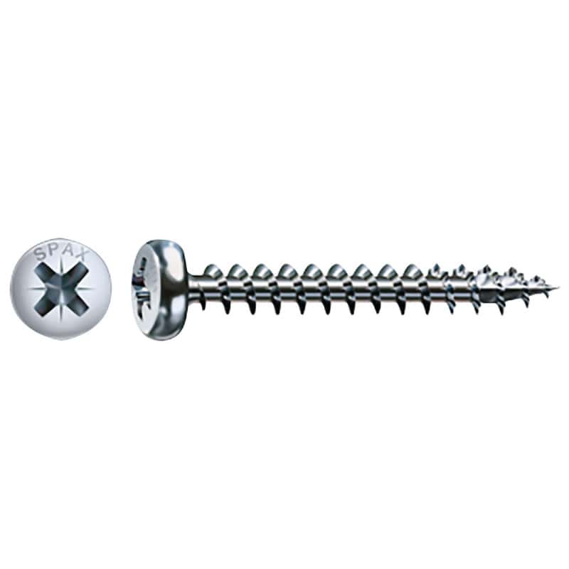Vis - Ø 3 mm - tête cylindrique empreinte Pozidriv - Acier zingué blanc SPAX