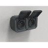 Double prise de courant complète précablée plexo anthracite 069788L