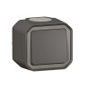 Interrupteur anthracite va-et-vient complet saillie PLEXO LEGRAND 069761L