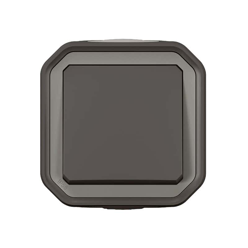 Interrupteur va-et-vient complet saillie anthracite PLEXO LEGRAND 069761L