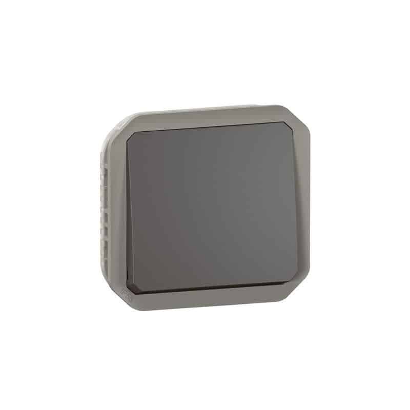 Poussoir simple composable anthracite PLEXO LEGRAND 069810L