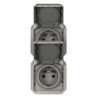 Prise de courant double verticale composable précablée PLEXO LEGRAND 069563L