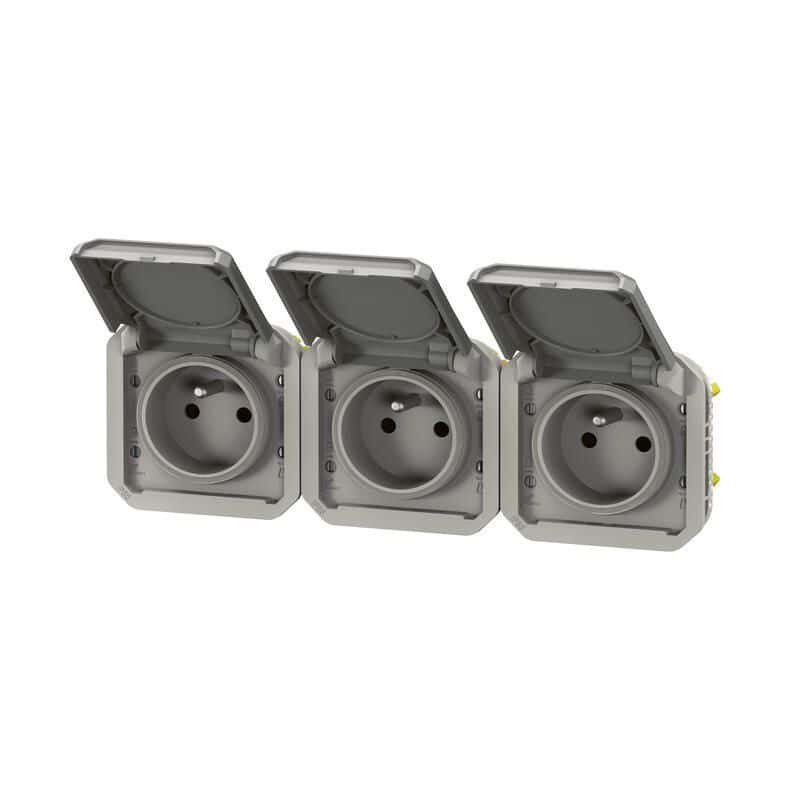 Prise de courant double horizontale composable précablée PLEXO LEGRAND 069564L