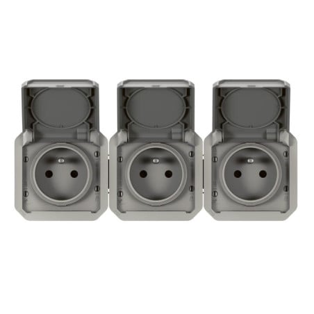 Prise de courant double horizontale composable précablée PLEXO LEGRAND 069564L
