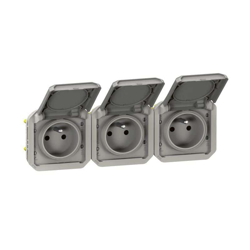 Prise de courant double horizontale composable précablée PLEXO LEGRAND 069564L