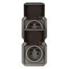 Prise de courant double verticale composable précablée anthracite PLEXO LEGRAND 069843L