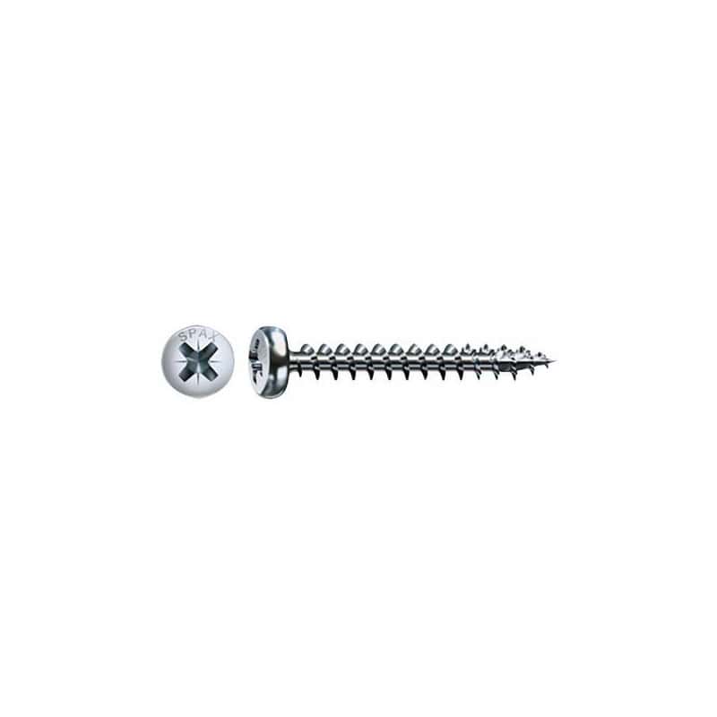 Vis - Ø 3,5 mm - tête cylindrique empreinte Pozidriv - Acier zingué blanc SPAX