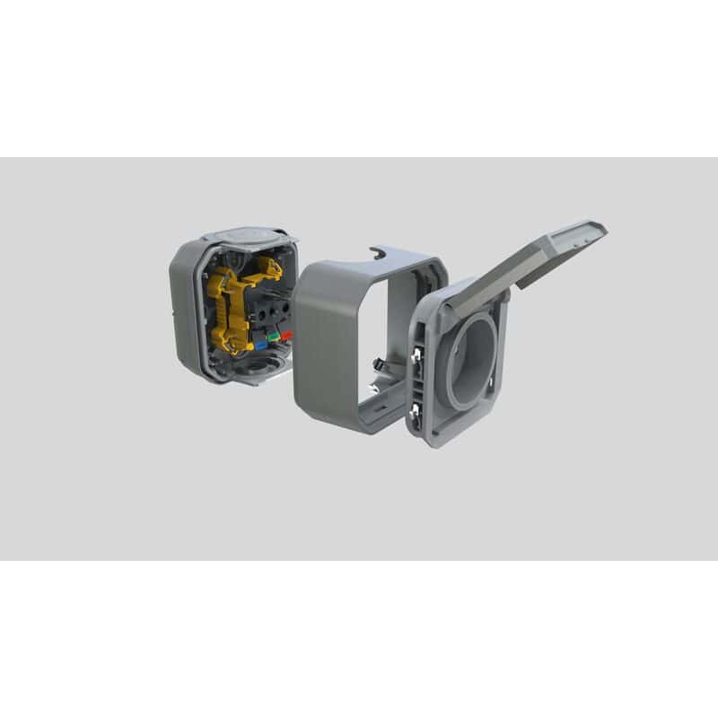 Boitier gris saillie 1 poste PLEXO LEGRAND 069651L