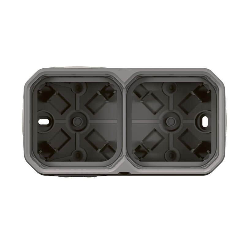 Boitier gris saillie 2 poste PLEXO LEGRAND 069672L