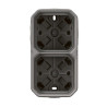 Boitier gris saillie 2 poste PLEXO LEGRAND 069672L