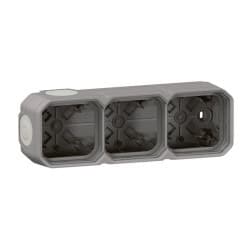 Boitier gris saillie 3 poste PLEXO LEGRAND 069680L