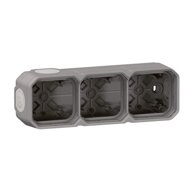 Boitier gris saillie 3 poste PLEXO LEGRAND 069680L