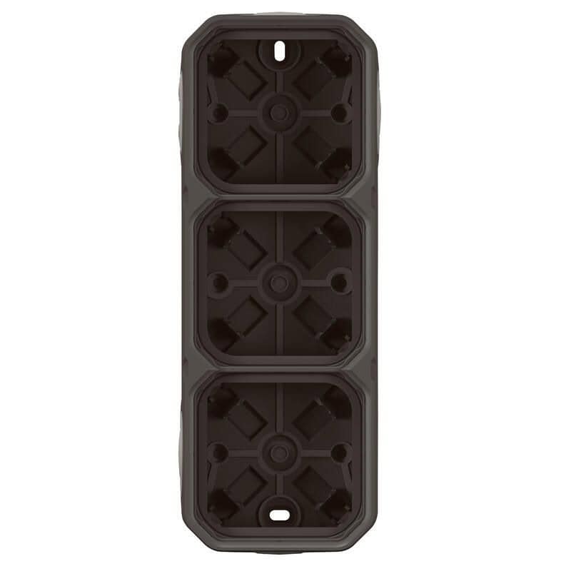 Boitier anthracite saillie 3 poste PLEXO LEGRAND 069603L
