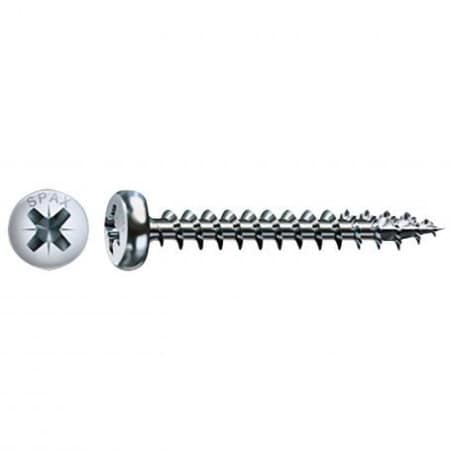 Vis - Ø 5 mm - tête cylindrique empreinte Pozidriv - Acier zingué blanc SPAX
