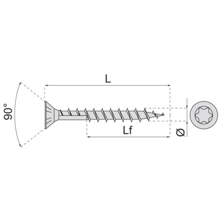 Vis spax® tête fraisée empreinte torx SPAX