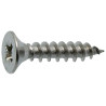 Vis - Ø 4 mm - pour bois et aggloméré tête fraisée empreinte pozidriv inox A2