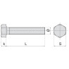 Vis métaux th filetage total inox A4