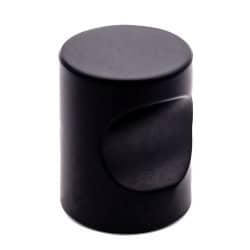 Bouton encoche noir mat