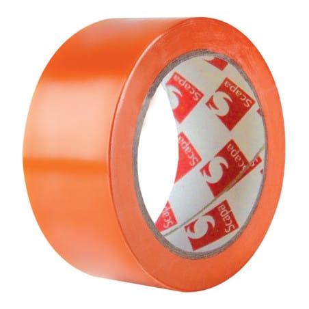 Adhésif pvc orange 75 mm BARNIER