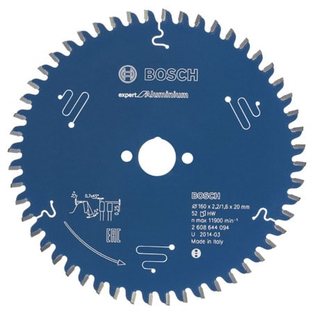 Lame de scie circulaire Ø210 EXPERT Alu / PVC BOSCH