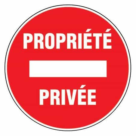 Panneau de signalisation "Propiété privée" NOVAP