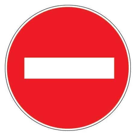 Panneau de signalisation "Sens interdit " NOVAP