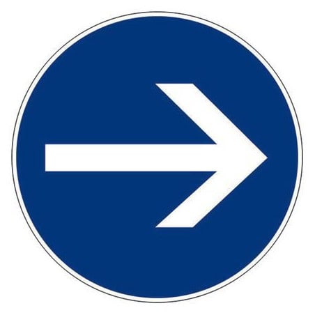 Panneau de signalisation "Sens obligatoire" NOVAP