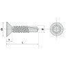 Vis autoperceuse tête fraisée 6 lobes inox A2