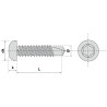 Vis autoperceuse tête cylindrique empreinte 6 lobes inox A2
