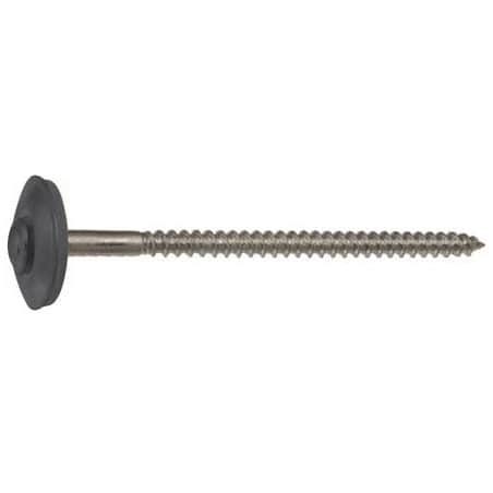 Vis de rive tête fraisée bombée six lobes inox laqué gris 7016