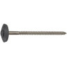 Vis de rive tête fraisée bombée six lobes inox laqué gris 7016