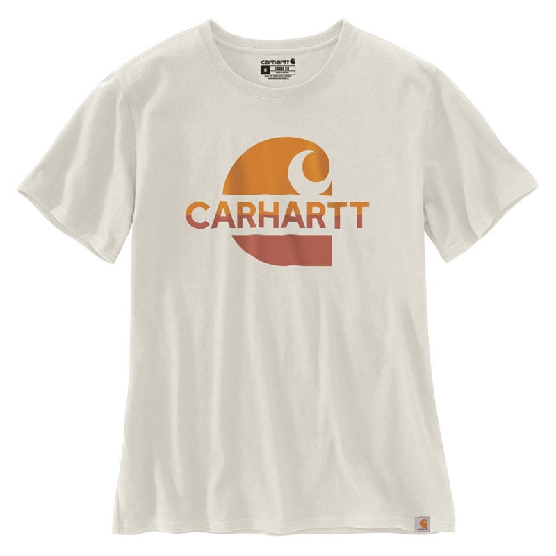Tee-shirt femme blanc cassé CARHARTT