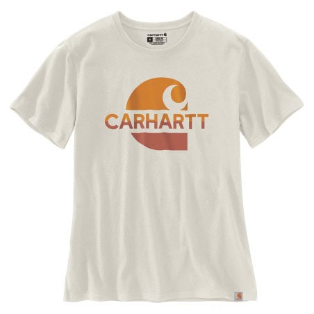 Tee-shirt femme blanc cassé CARHARTT