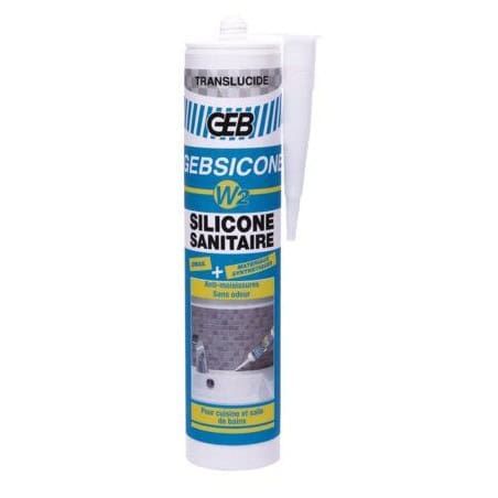 Mastic sanitaire neutre Gebsicone W2 Cartouche - GEB
