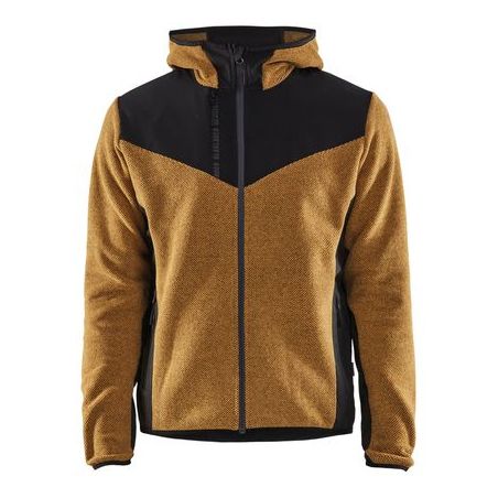 Veste tricotée 5940 miel doré / noir - BLAKLADER