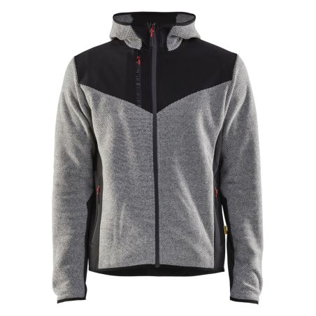 Veste tricotée 5940 gris chiné / noir - BLAKLADER