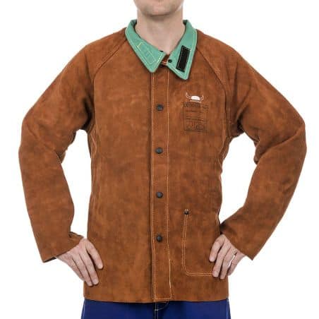 Veste de soudeur cuir marron - WELDAS