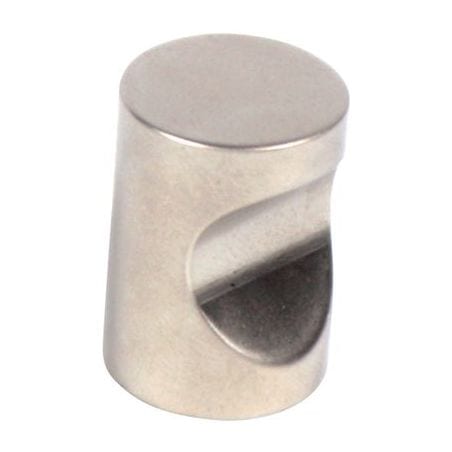 Bouton à encoche nickelé velours