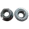 Écrou à embase crantée - acier zingué blanc
