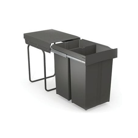 Poubelle coulissante grande contenance 58 L Pour meuble de 400 mm 6295G41PZ GOLLINUCCI
