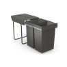 Poubelle coulissante grande contenance 58 L Pour meuble de 400 mm 6295G41PZ GOLLINUCCI