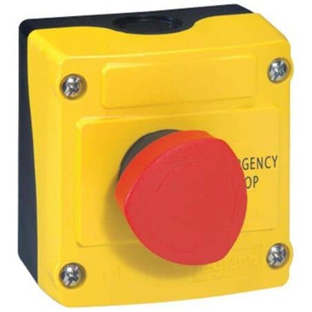 Boite avec coup de poing coupure d'urgence rouge OSMOZ 024212 LEGRAND