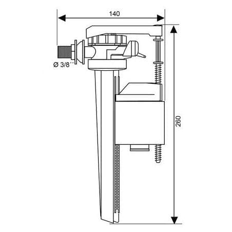 Robinet flotteur JOLLYFILL Alimentation latérale 10717731 Wirquin