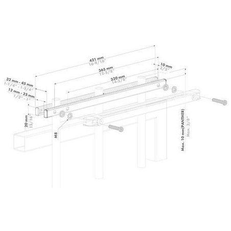 Rail d'adaptation LOCINOX pour barreaudage RAIL-FIT LOCINOX