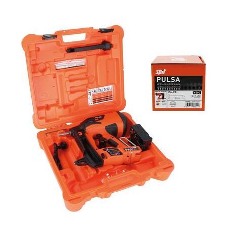 Lot cloueur gaz Pulsa 27E + pack de clous 019484 SPIT