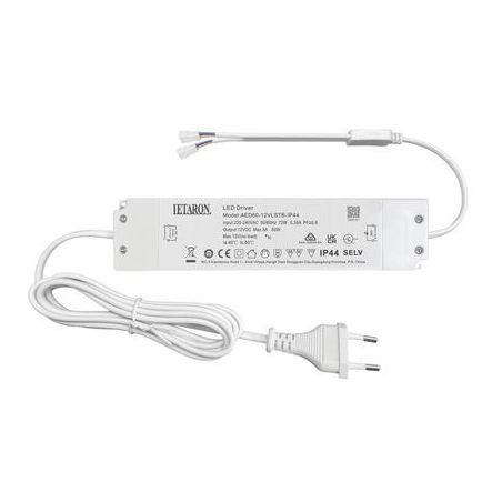 Convertisseur 12 V 220 / 240 V 60 W AL60-12VLSTB-IP44