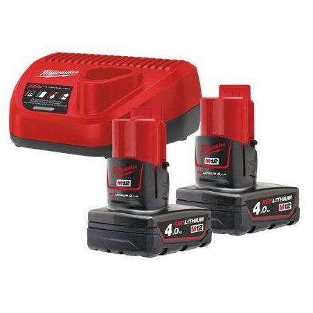 Pack 2 batteries + chargeur 12 V 4933459211 MILWAUKEE
