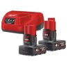 Pack 2 batteries + chargeur 12 V 4933459211 MILWAUKEE