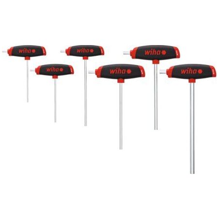 Jeu de 6 clés mâles 6 pans manche en T 45620 WIHA
