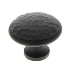Bouton rond martelé fer...